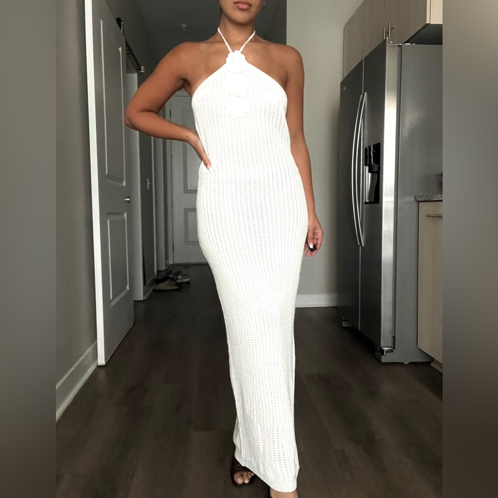 SHEIN White Strapless Maxi Dress. New